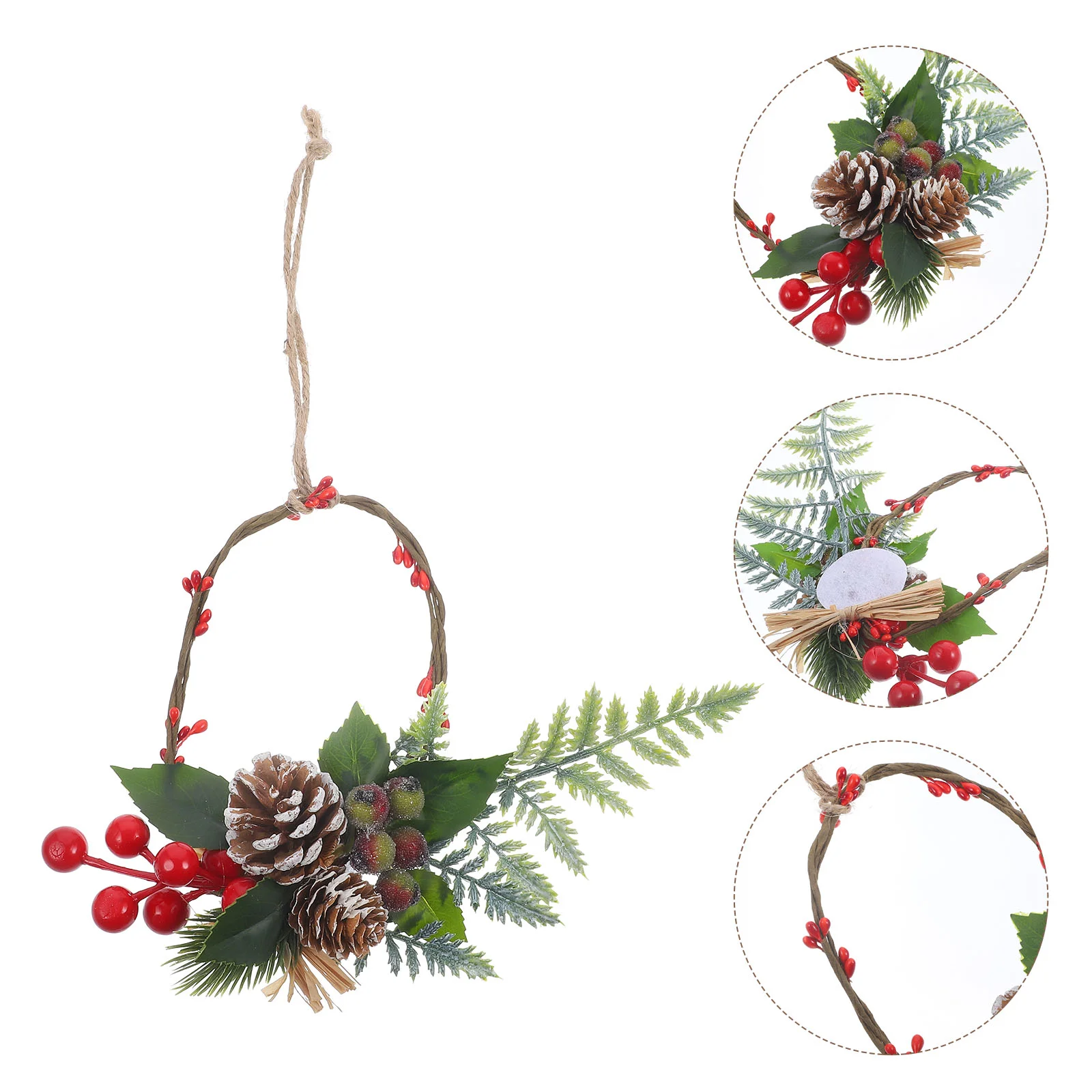 

Christmas Ornaments Home Decor Xmas Tree Hanging Wreath Trees Props Pine Needles
