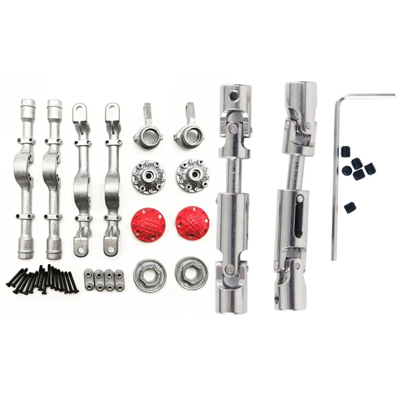 

Crawler Car Metal Driving Shaft Bottom For Wpl 1/16 1/24 & For WPL 4X4 Truck Front And Rear Metal Shaft Shell Silver