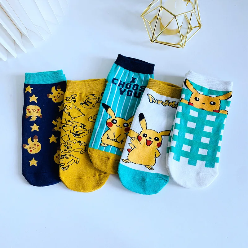

Pokemon Anime Socks Pikachu Cosplay Men Women Kawaii Short Socks Action Figure Cartoon Kids Baby Christmas Birthday Gifts