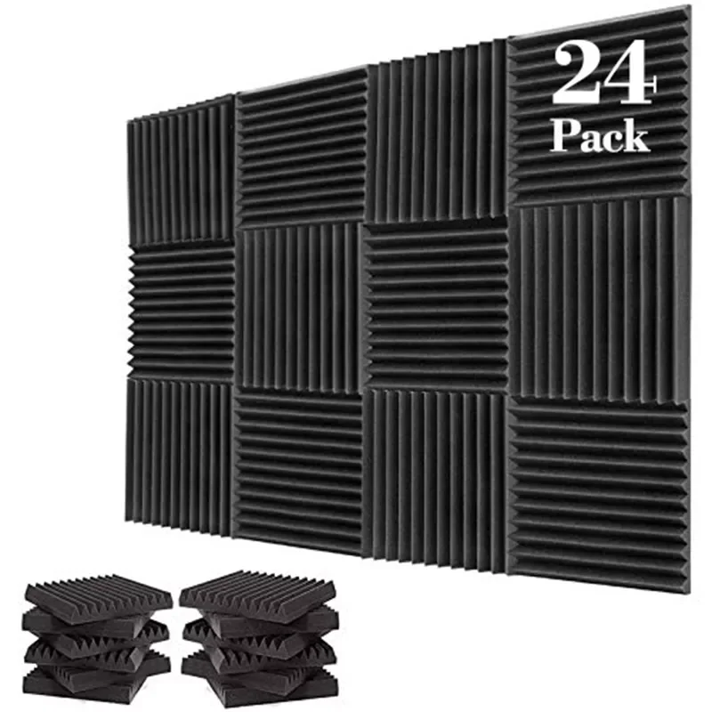 

2023 24PCS 300x300x25mm Studio Acoustic Foam Sound Foam Sound Proofing Protective Sponge Soundproof Absorption Treatment Panel C