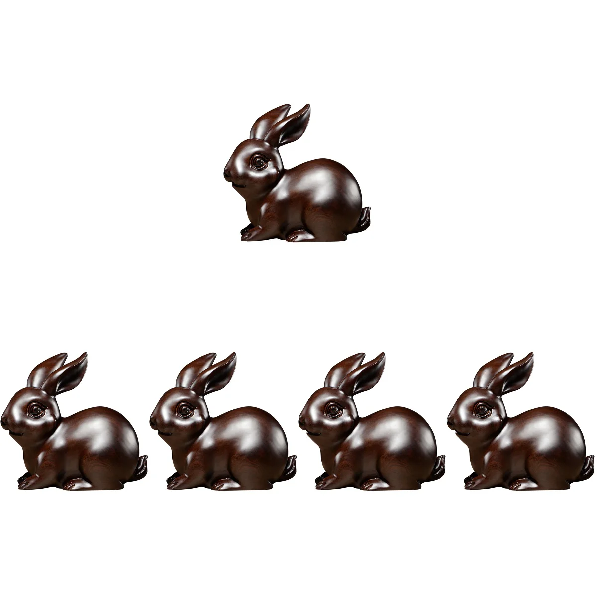 

5x Lifelike Wear-resistant Adorable Exquisite Decorative Rabbit Statue Bunny Decor for Home Decor Festival Gift