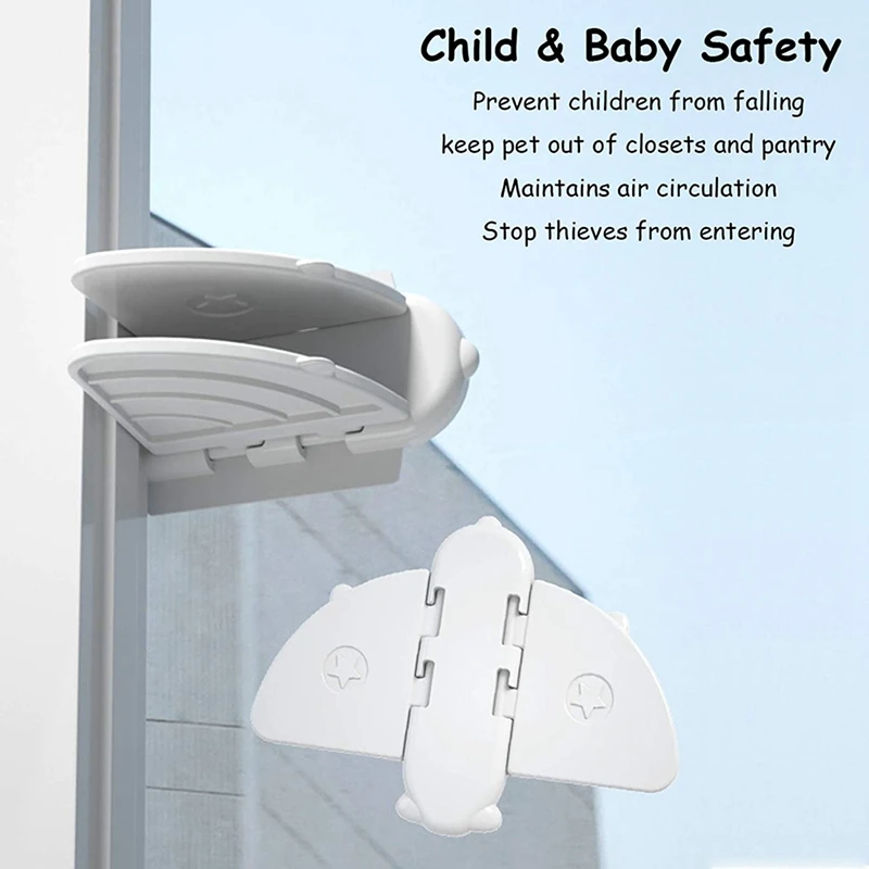 Promotion! 6 Pack Window Locks Sliding Lock Child Security Super Adhesive No Drills Screws For Baby Proof Doors Clo |