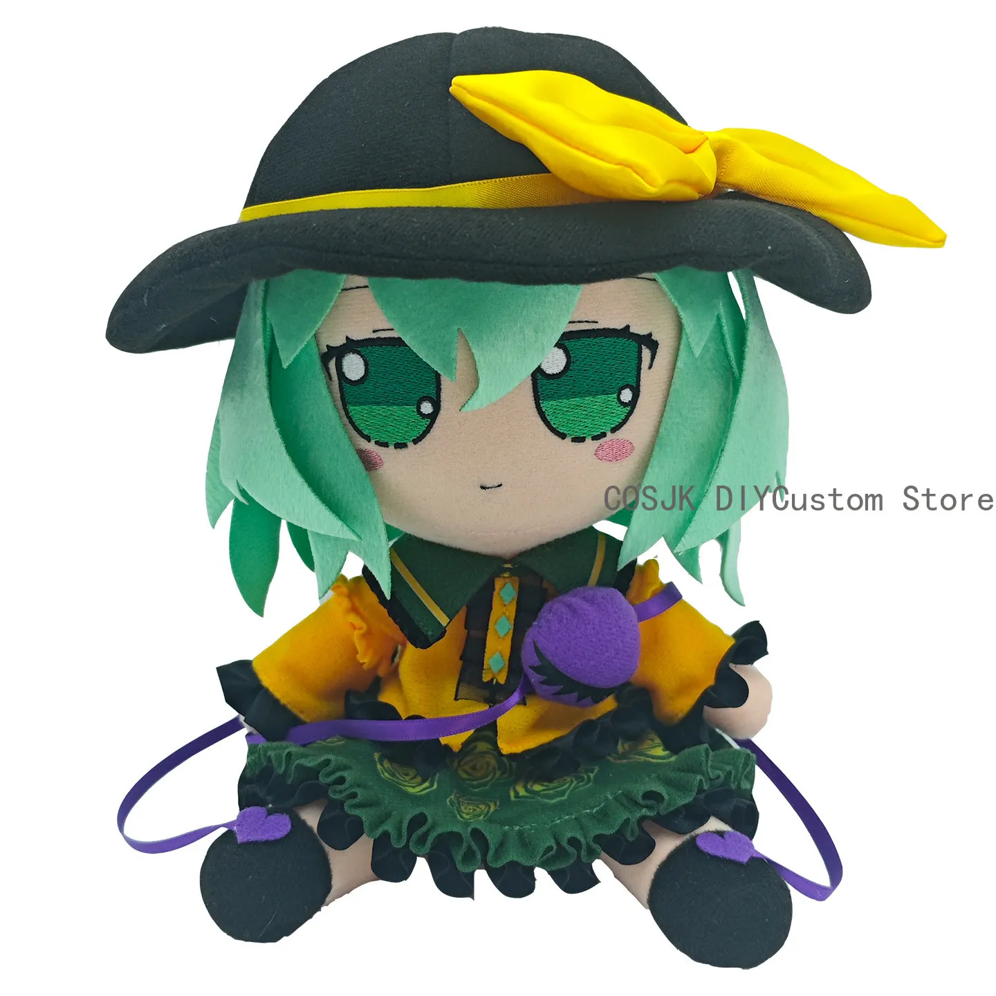 Фото Аниме-фигурка Комейдзи Коиши из Touhou Project, 20 см, сидячая модель, подушка, плюшевая игрушка для косплея, мультяшный талисман, рождественский подарок №1