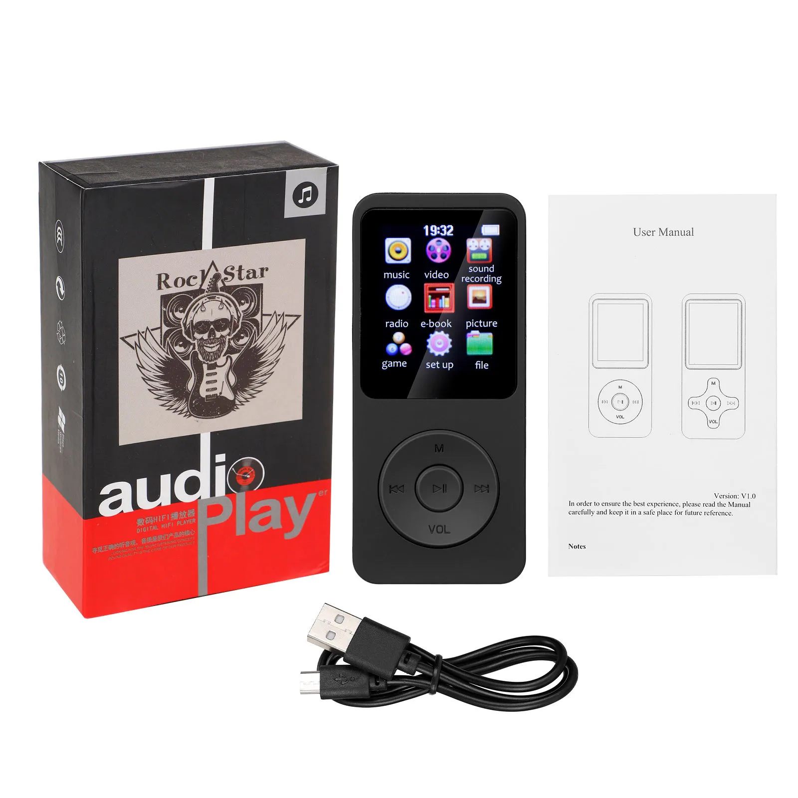 MP3 Player Voice Recorder Bluetooth Student Walkman Mini Small Large-capacity Card External E-book |