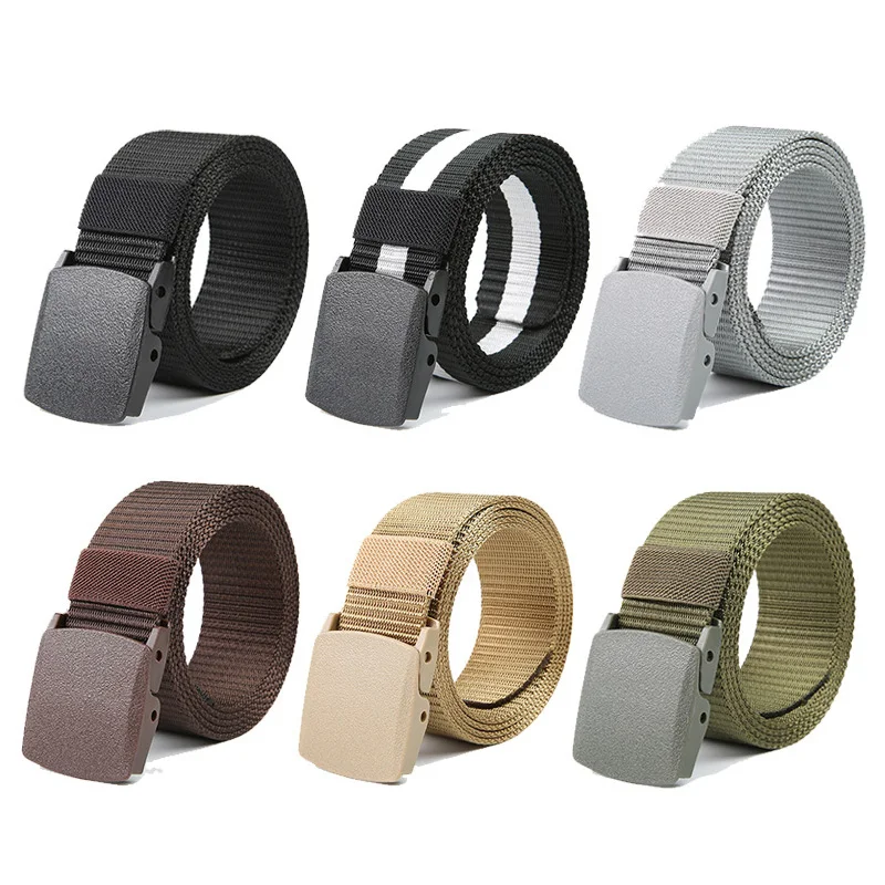 

Nylon Military Tactical Waist Belt Canvas Belt Plastic Buckle Tactical Belt Jeans Army Waist Strap Adjustable Hunting Long Belt