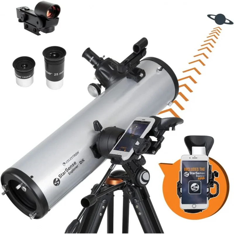 

Celestron Professional SSE DX130 AZ смартфон с поддержкой приложения 130 мм Новый тонический Отражатель фотография астрономический телескоп #22461