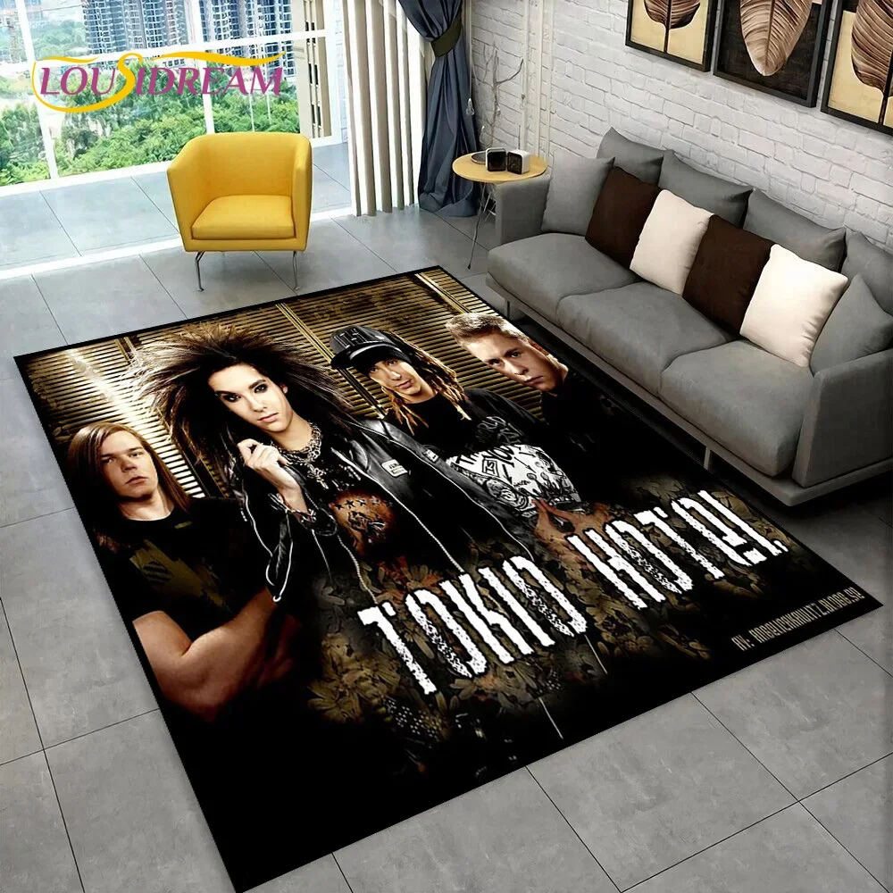 Коверковрик Tokio Hotel Rock Band Bill Kaulitz для дома, гостиной, спальни, дивана, прихожей, декоративный, детский, нескользящий напольный коврик (art.: 3920db417de9d) - 3920db417de9d