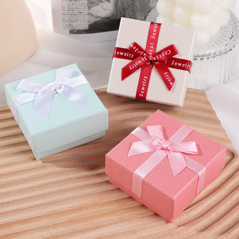 Bowknot Ribbon  Box Ring Necklace Earring Jewelry Universal Packaging Factory Wholesale Waterproof Watches