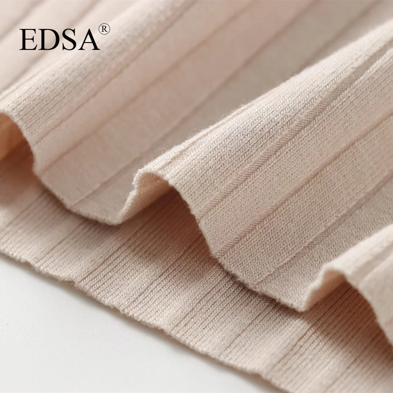 EDSA женские брюки в рубчик с широкими штанинами эластичный пояс бесшовные длинные