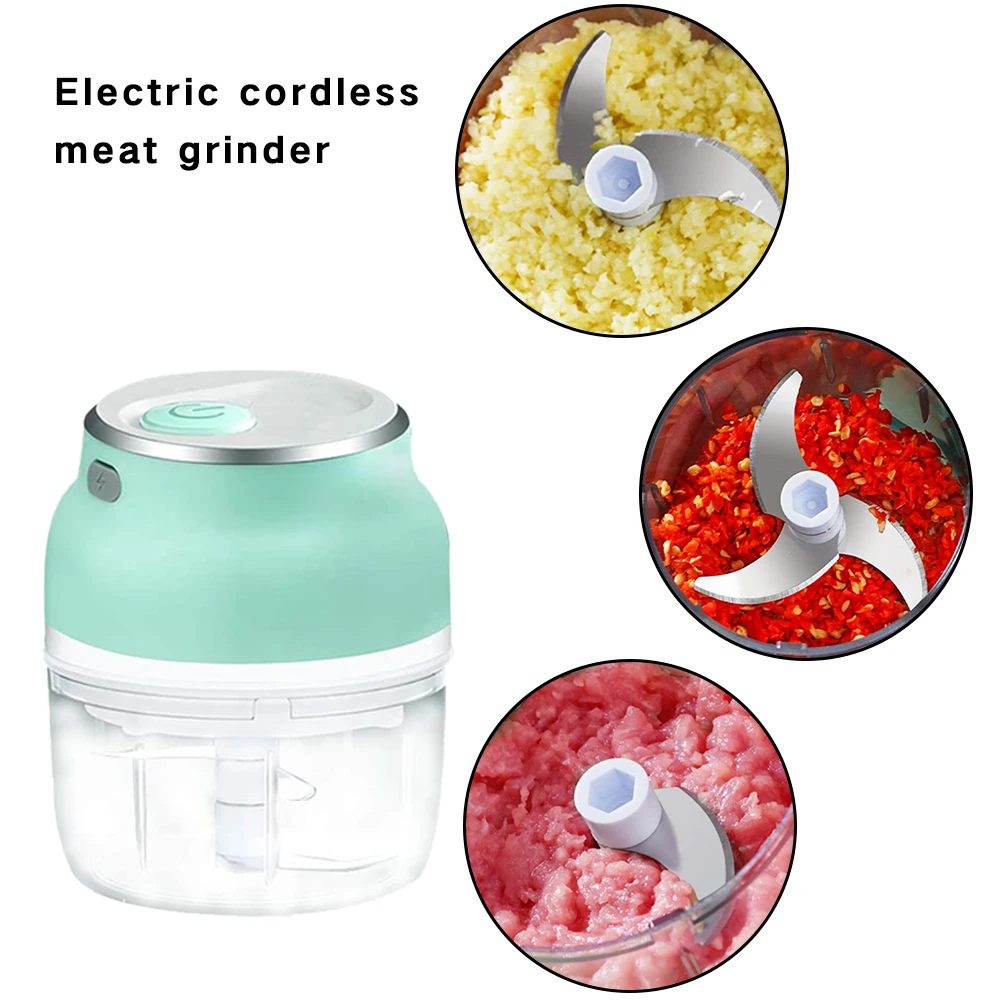 

Electric Garlic Food Vegetable Chopper Squeezer Meat Grinder Mini Crushed Garlic Masher Machine Garlic Artifact Kitchen Gadget