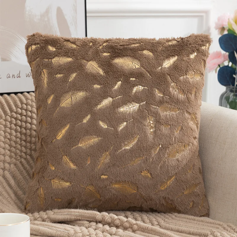 Наволочка бархатная для подушки декоративный двухсторонний плюшевый чехол