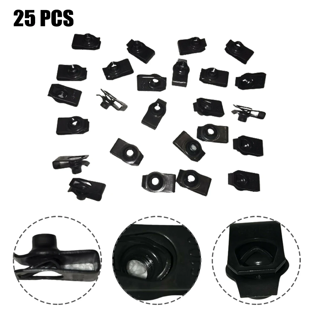 

25PCS Short Squeeze U Nut M6 Screw Universal #11503715 #11506099 Car Accessories High-quality Clip Bolts And Nuts