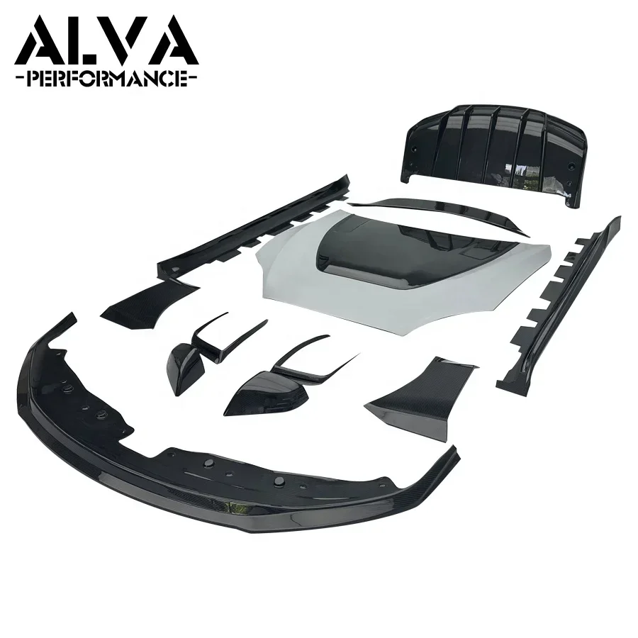 V-образный сухой задний спойлер из углеродного волокна с утиным хвостом аэроуд