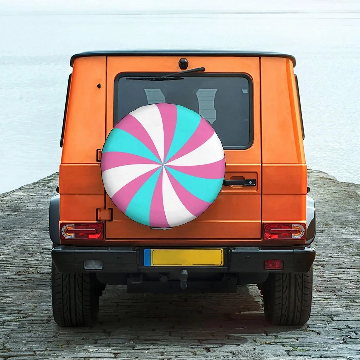 

Spare Tire Cover Transgender Flag LGBT Wheel Tire Cover Dust-Proof Tire Protectors for Motorhome Boat Trailer SUV Truck Camper