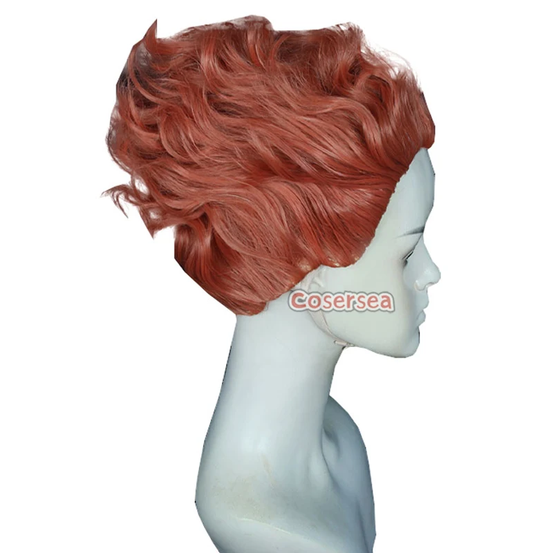Cosersea Hisoka Morow Косплей Парики Hunter × 20 см Короткие волнистые оранжевые парики Cos