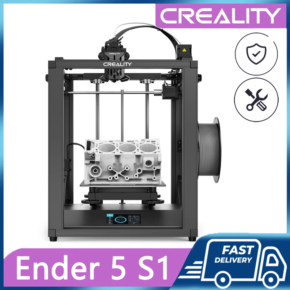 CREALITY 3D Ender 5 S1 3D Printer FDM 250mm/S Fast Print Speed with Sprite Dual Gear Direct Extruder and CR Touch Auto Leveling