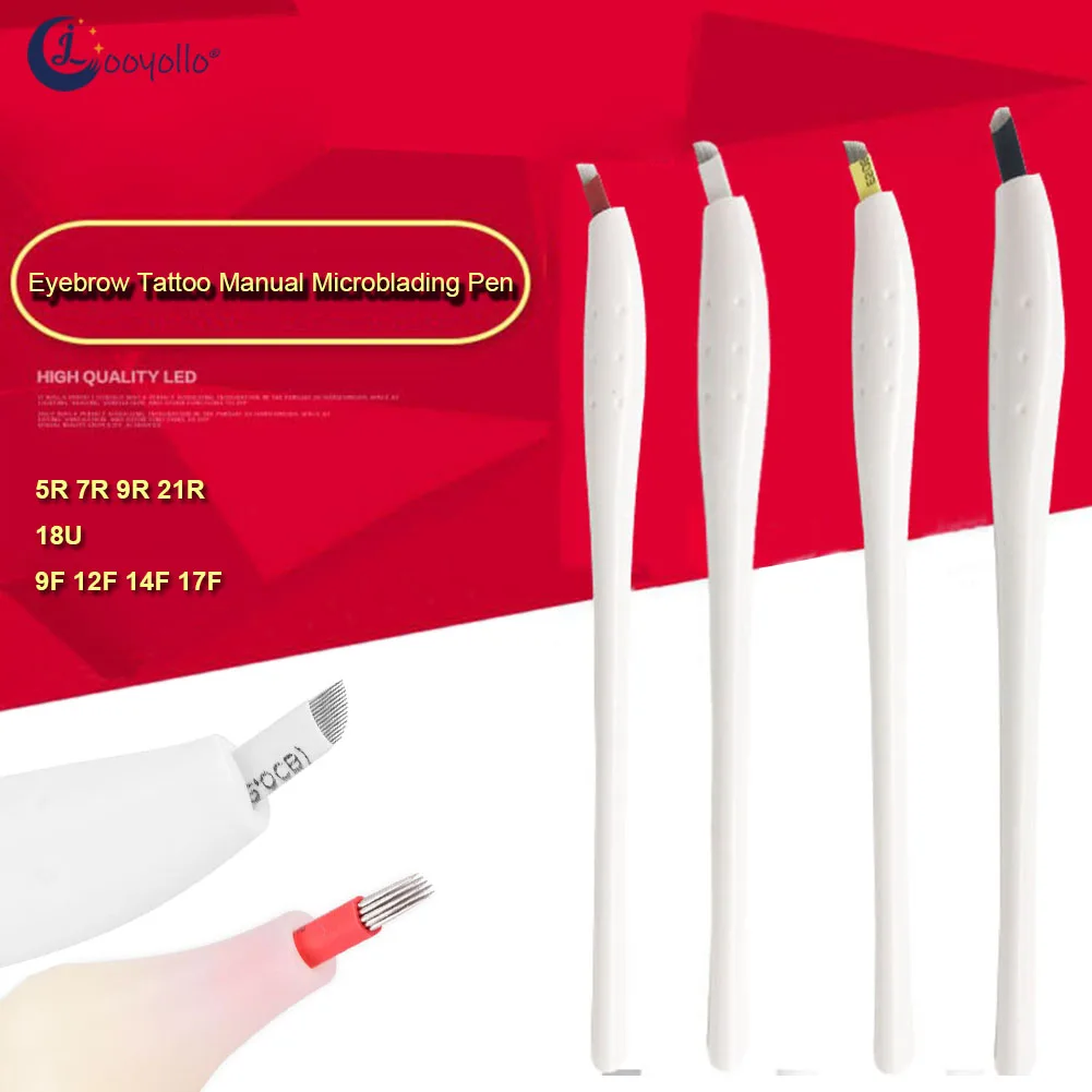 

5Pcs Disposable Microblading Pen Eyebrow shape embroidery blade needles Semi-Permanent Makeup Hand Tool Supply Accessory