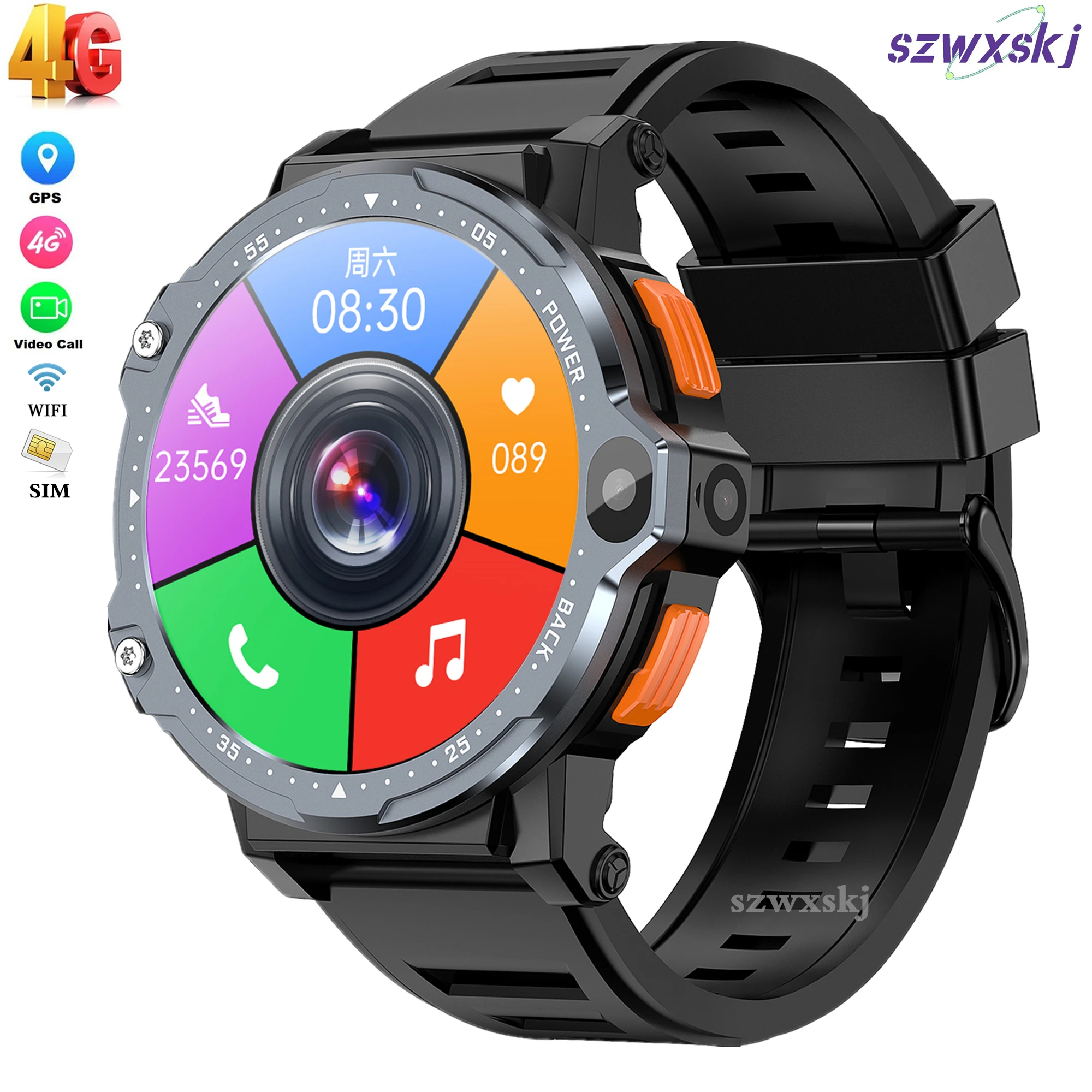 Смарт-часы PG999, 1,54 дюйма, HD, двойная камера, Wi-Fi, Bluetooth, звонок, аккумулятор 800 мАч, IP67, GPS, пульсометр, спортивные, 4G, Android, Google Смарт-часы