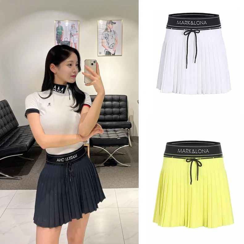 

Оригинальная рубашка для гольфа Женская универсальная однотонная плиссированная юбка не выцветающая эластичная Короткая юбка для гольфа