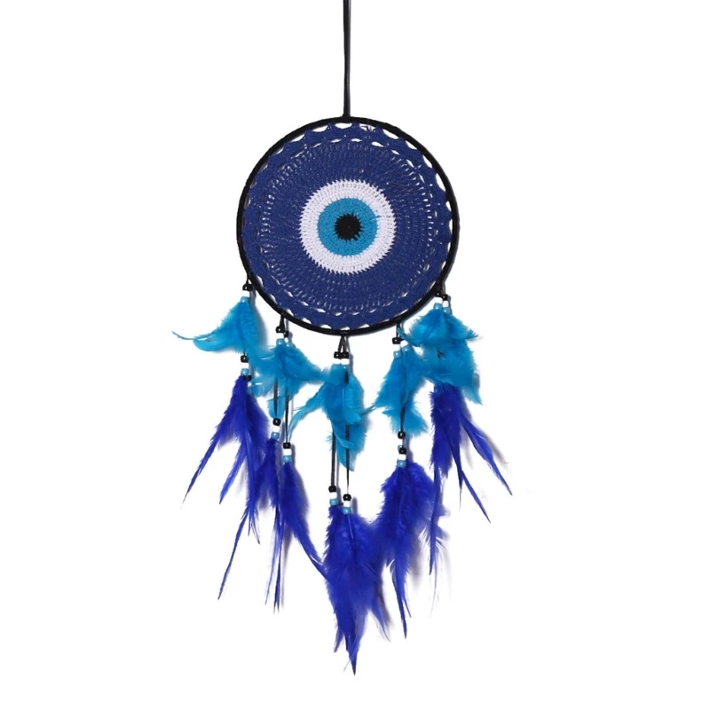 

Голубые глаза, перо, Ловец снов, плетеный вручную кулон, очаровательные украшения