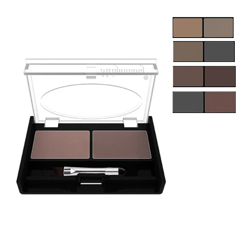 

2 Color Professional Nose Shadow Eyeshadow Makeup Waterproof Eyebrow Powder Eye Shadow Eye Brow Palette + Brush Eyebrow Enhancer