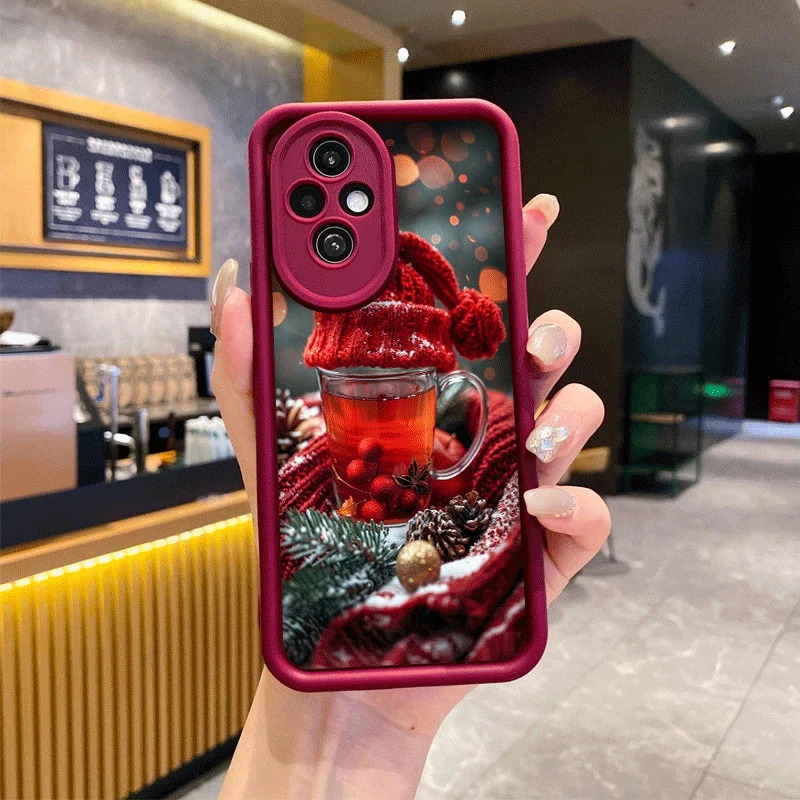 Чехол для телефона с рождественским украшением и мультяшным рисунком Hot Coffe Cup для Huawei Nova 11i 10 9 7 SE P20 P30 Pro Y70 Y61 Mate 50 40 PRO Soft Cover (art.: 3920d27f697bf) - 3920d27f697bf