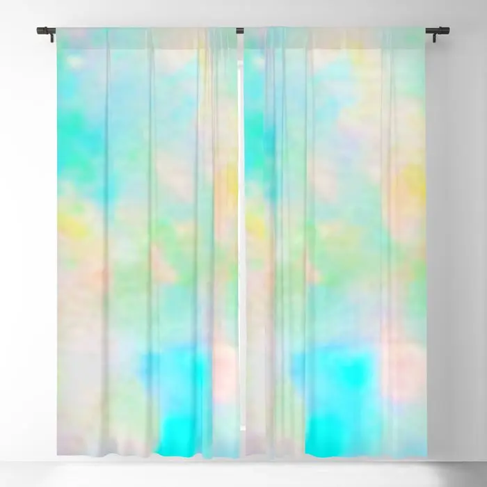 

Watercolor Opal Blackout Curtains 3D Print Window Curtains For Bedroom Living Room Decor Window Treatments