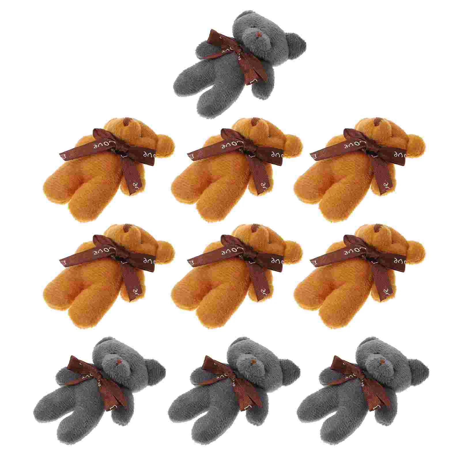 

10 Pcs Bouquet Accessory Stuffed Sloth Plush Toy Desktop Decor Cartoon Bear Ornament Gift DIY Supplies Photo Props Cotton