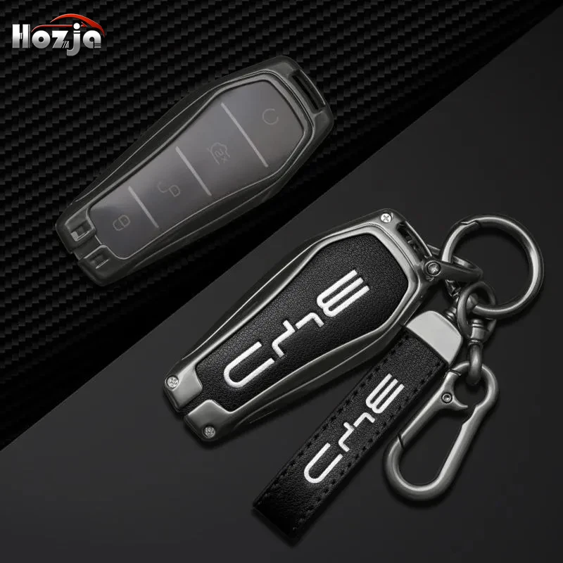 

Кожаный чехол для автомобильного ключа из цинкового сплава для BYD Song Atto F0 Yuan Plus Dolphin Tang Han Ev Tang Dm Qin PLUS Song Auto Styling