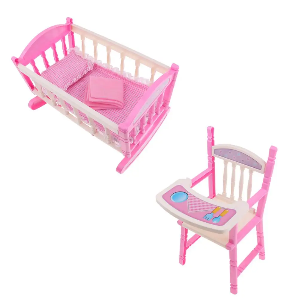 Cradle Bed Simulation Furniture Toy Doll Baby Dolls Kids Chi