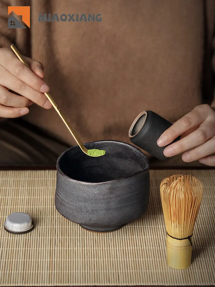 

Tea Making Kit Matcha Tools Japanese Rough Pottery Matcha Bowl Matcha Brush Bamboo Tea Powder Spoon Tea Ceremony Tea Sets