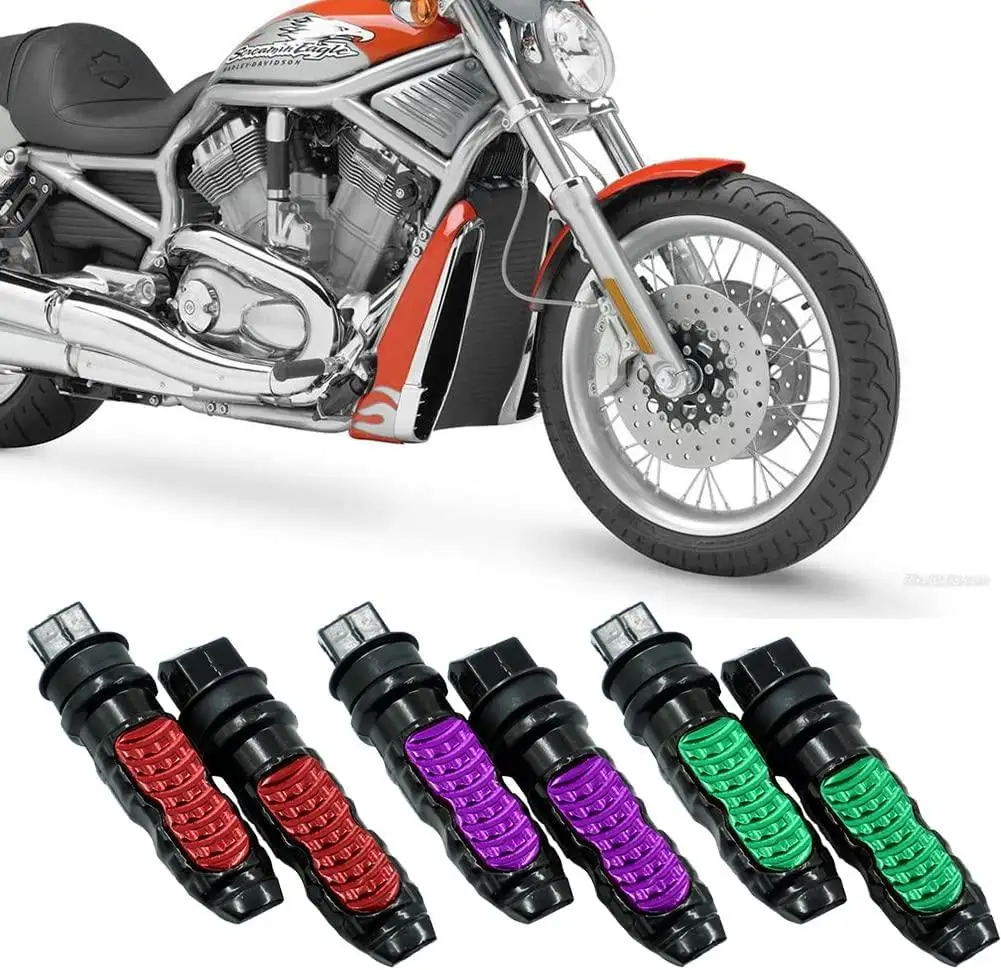 

2pcs Motorcycle Rear Passenger Foot Pegs Pedals Footrest Aluminum Alloy Scooter Foot-peg Modified Accessories Dropship