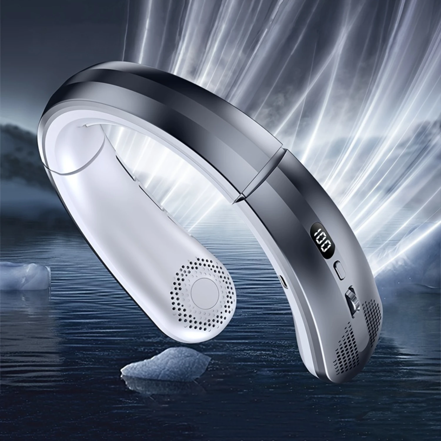 Безлопастной шейный вентилятор с перезаряжаемым USB — легкий портативный без