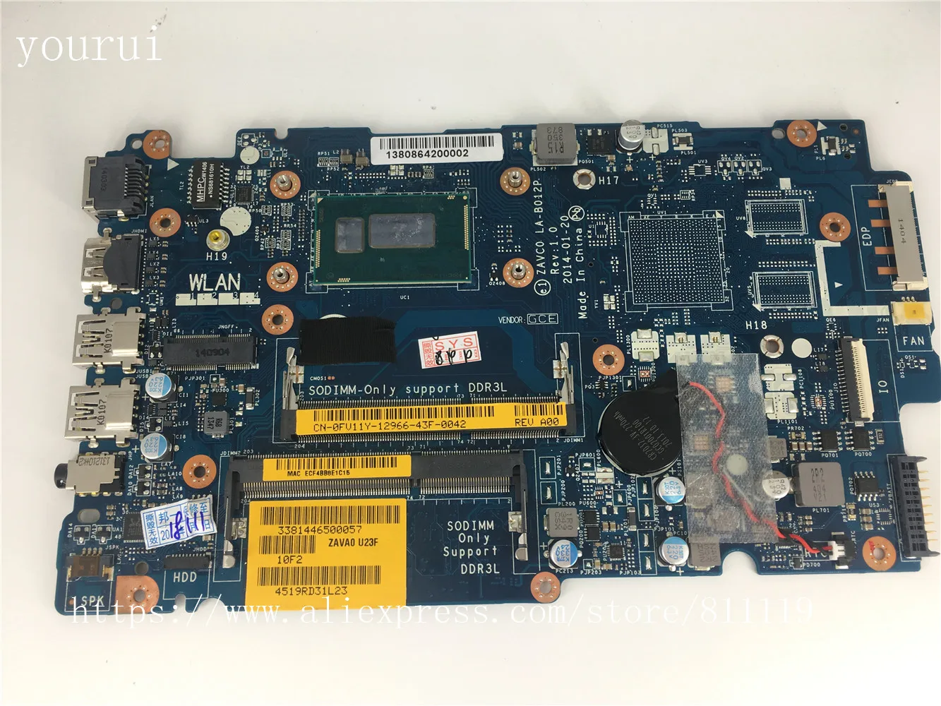 CSRZSZ CN-0FV11Y 0FV11Y FV11Y ZAVC0 LA-B012P для Dell inspiron 5547 5447 материнская плата с фотографией -