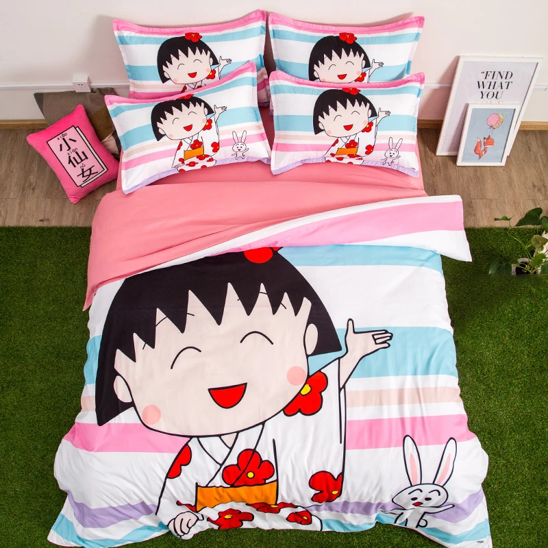 

Bedding Sets Chibi Maruko-chan Australia /Europe/USA Full Queen King Size Quilt Duvet Cover Pillow Case 2-3 Piece Sets