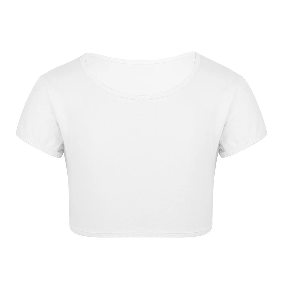 

2023 new style children's T-shirt, girls' exposed navel solid color short sleeve, Belly dance sports gymnastics T-shirt