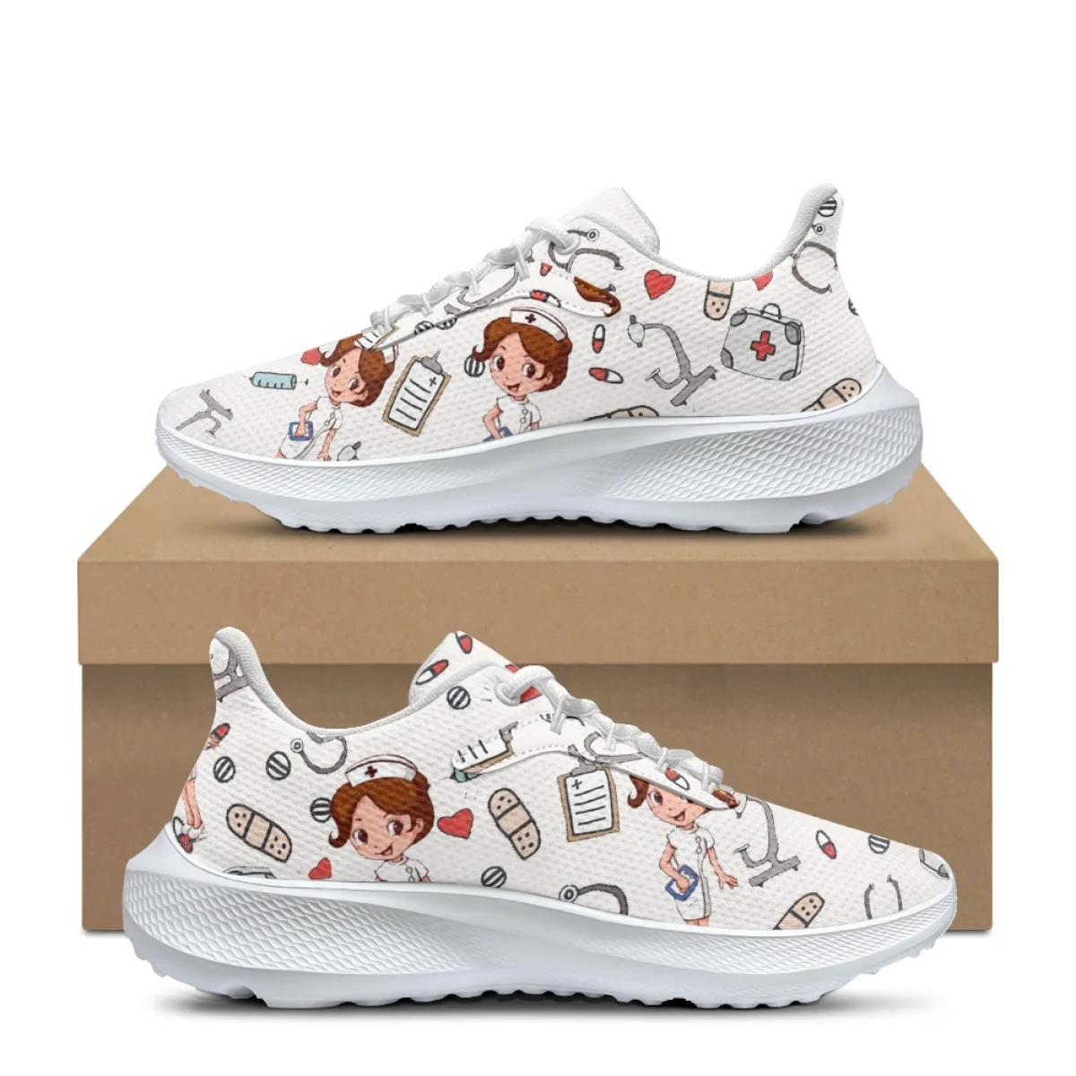 

Кроссовки медицинские на плоской подошве, на шнуровке