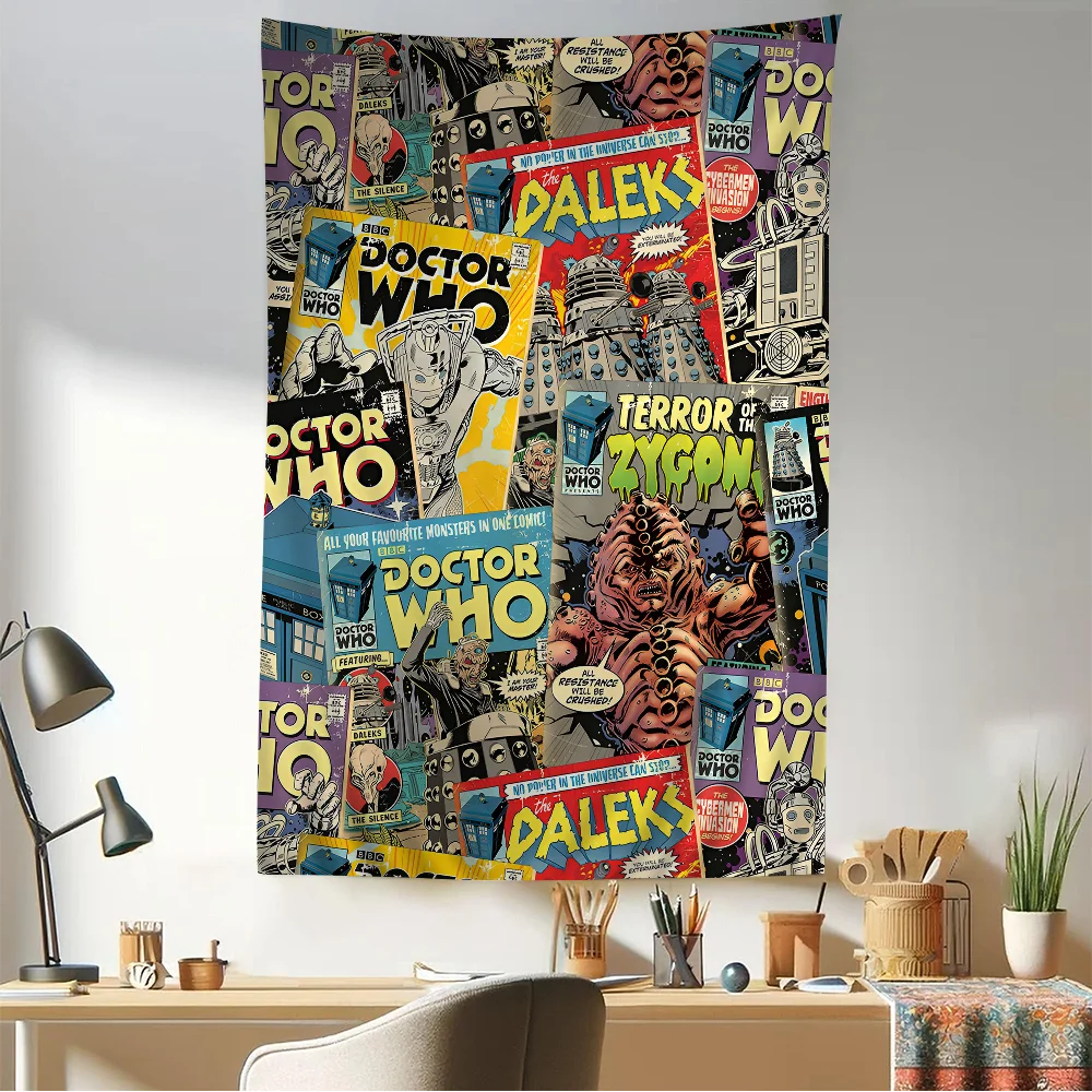 Фильм D-Doctor W-Whos мультфильм гобелен богемные настенные гобелены Мандала листы