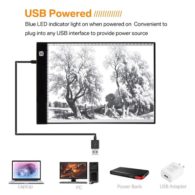 Ультратонкая светодиодная панель A3/A4 для рисования доска Лайтбокс трассировки