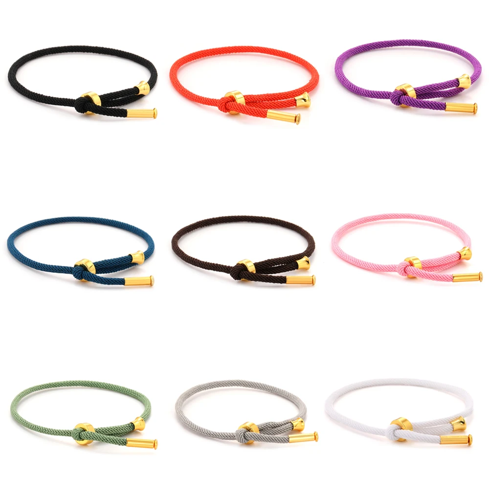 Браслет-цепочка Миланская веревка для мужчин и женщин регулируемая бижутерия