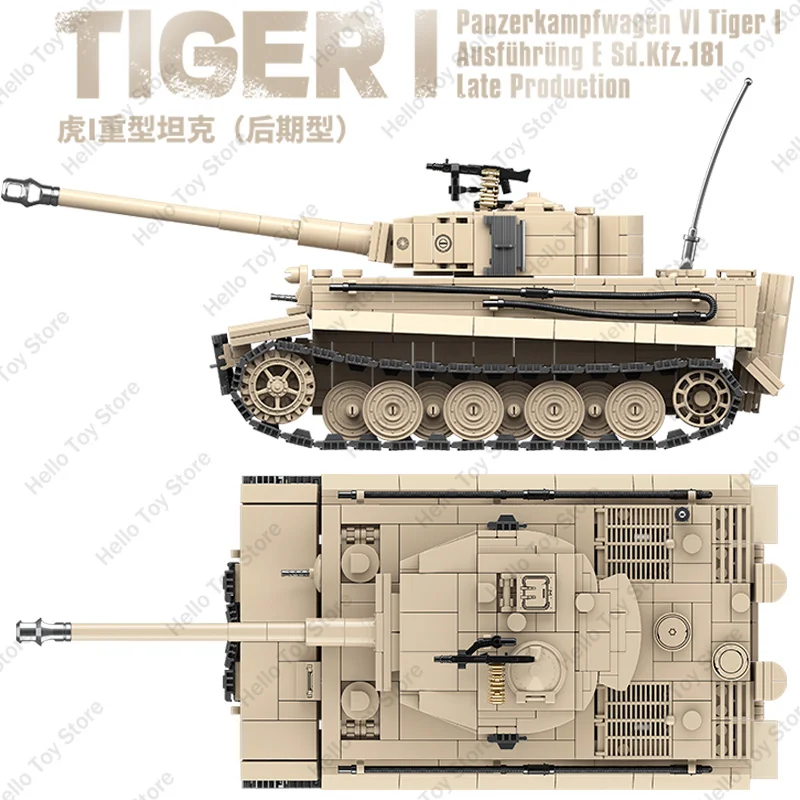 Новый военный тяжелый танк Panzerkampfwagen VI Ausf. Строительные блоки E Tiger I Вторая мировая