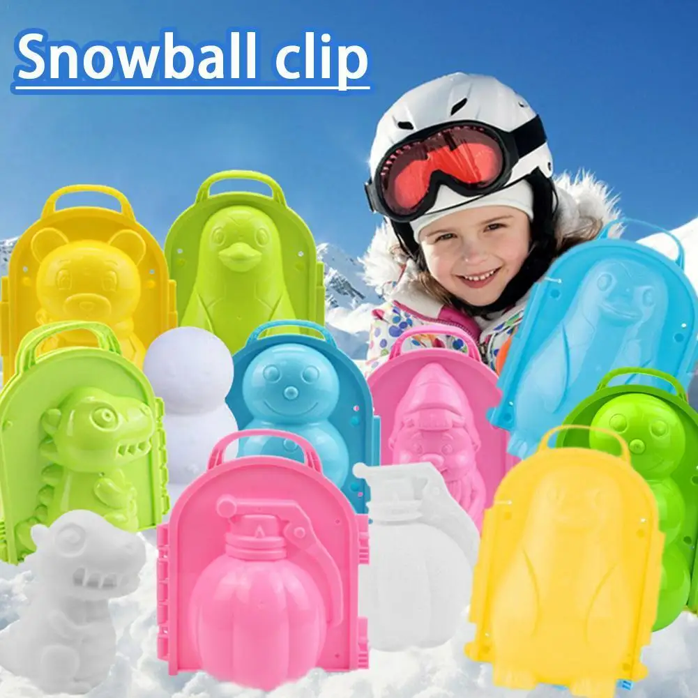 

1Pc Snow Mold Cute Penguin Snowball Dinosaur Snowman Maker Clip Cartoon Snow Sand Mould Tool Toy For Children Kid Outdoor W Y7H0