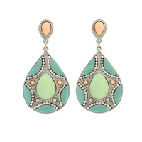 boho style pendant earrings womens ethnic retro fashion multi bead style jewelry brincos mother gift