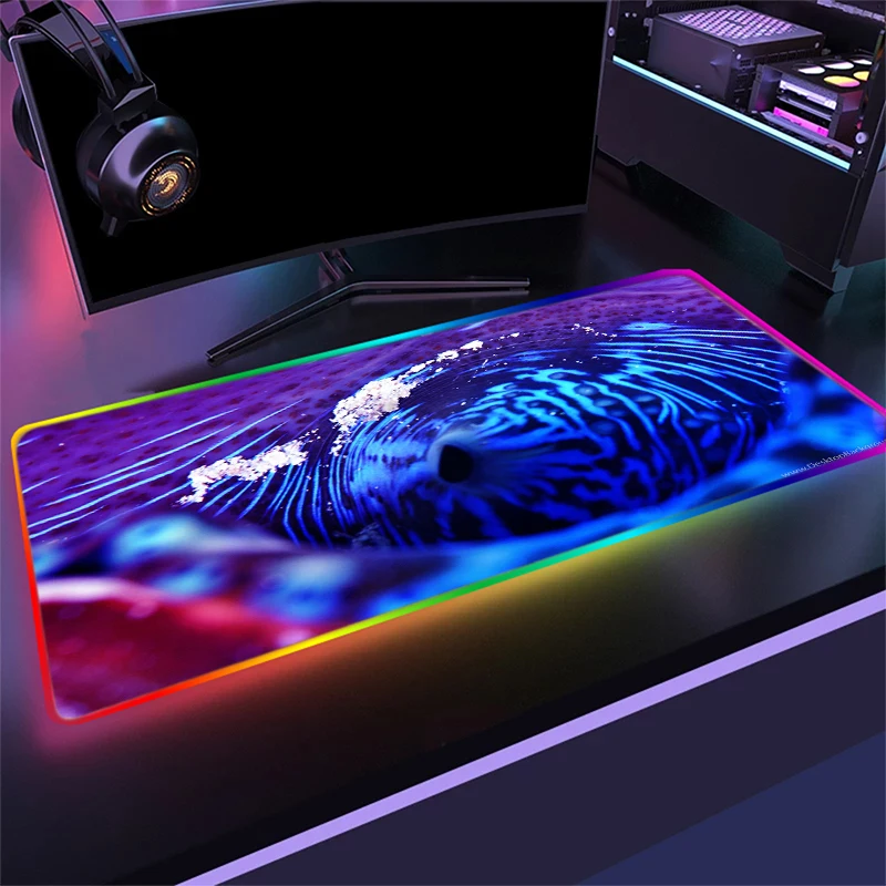 

Led Light Mouse Pad Strata Liquid Mousepad RGB Desktop Table Mouse Mat Playmat Game Mats 90x40 Computer Accessories for Pc Gamer