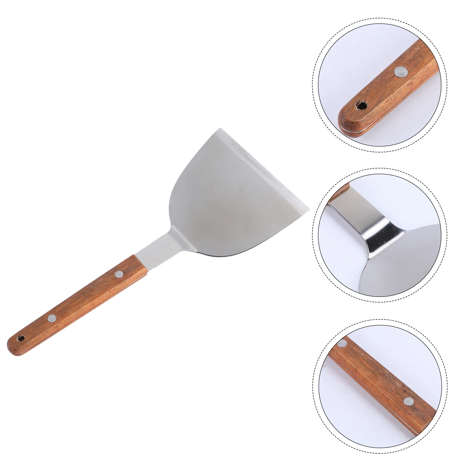 

1pc Handle Spatula Home Restaurant Stainless Steel Steak Spatula