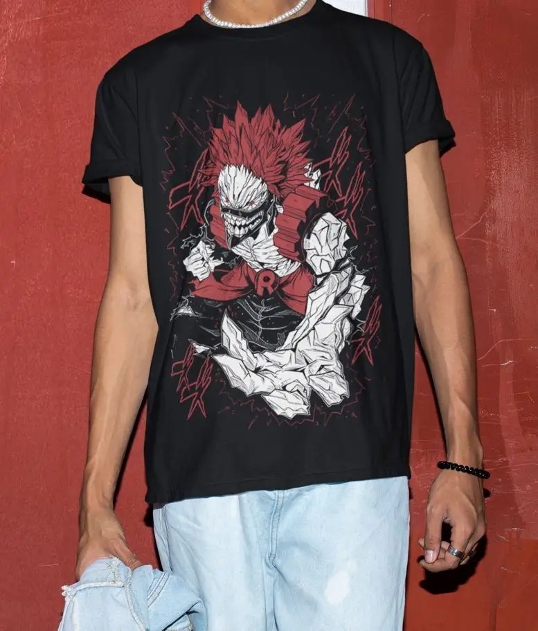 РУБАШКА УНИСЕКС Eijiro Kirishima My Hero Red райот Boku no BNHA