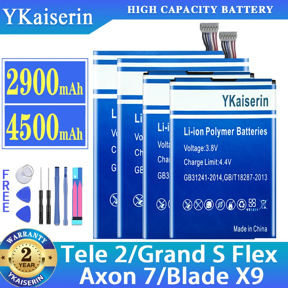Аккумулятор ykaisin для ZTE Axon 7/Grand S Flex/Tele2 KB-OSH150-230 4G LTE/Blade X9 G719C N939St S6 Lux Q7/-C V5 Pro N939SC N939SD |
