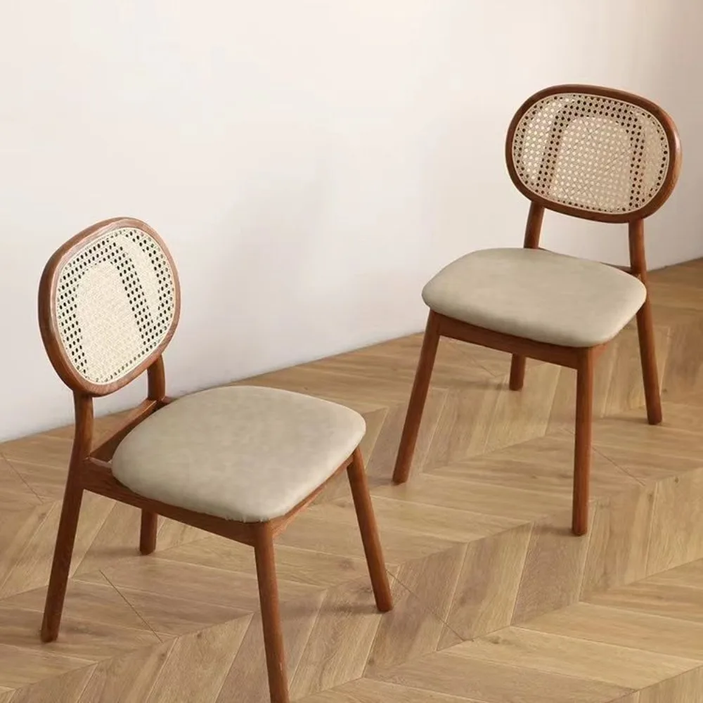 Винтажная подставка в японском стиле из массива дерева ротанга для обеда