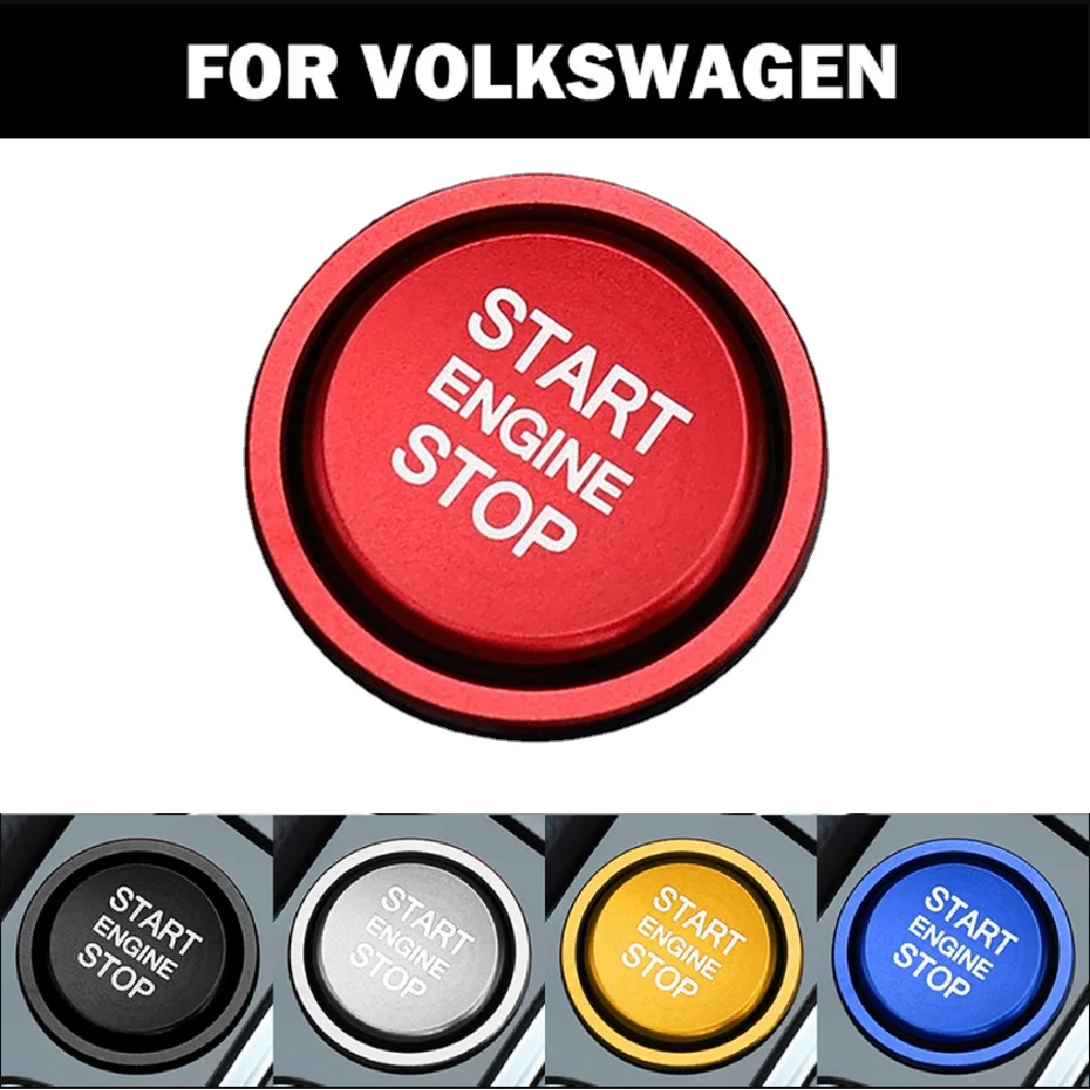 

Car Engine Start Stop Switch Button Cover Decorative Auto Accessories Push Button Sticky Cover Car Interior Car-Styling For VW