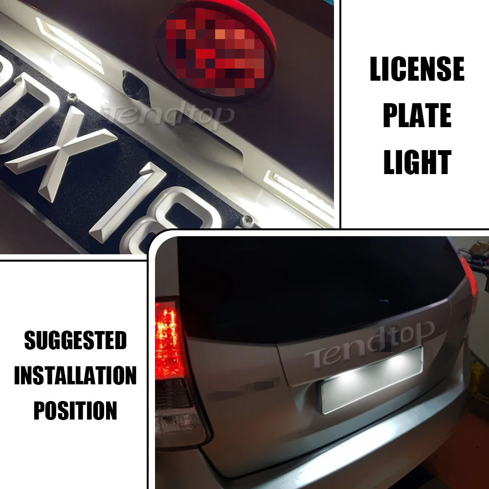 For Toyota Prius XW20 XW30 Prius Plus/V Venza Matrix RAV4 For Lexus CT200h Scion tC License Number Plate Light LED Rear Car Lamp images - 6